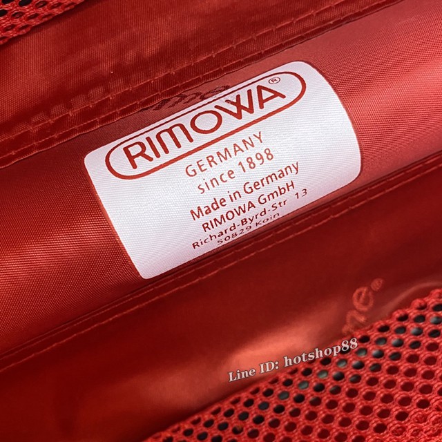 RIMOWA行李箱四輪拉杆箱 日默瓦supreme X rimowa合作款紅色旅行箱 gdx1096